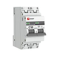 Автоматический выключатель 2P 50А (C) 6кА ВА 47-63M без теплового расцепителя PROxima | код  mcb4763m-6-2-50C-pro | EKF